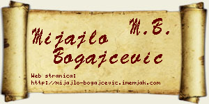 Mijajlo Bogajčević vizit kartica